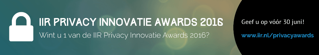 IIR Privacy Innovatie Awards 2016 banner